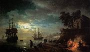 Seaport by Moonlight